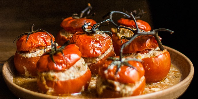 Tomates rellenos de Carne y Quinoa