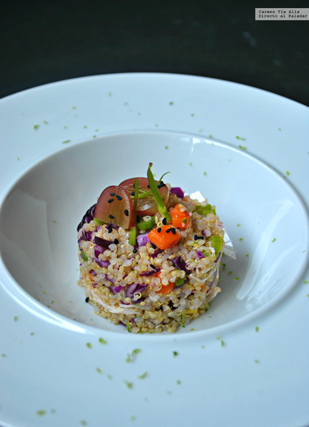 Ensalada de quinoa, pollo y verduras